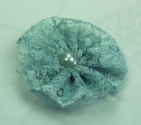 GT-3.5cm Turquoise Lace Pearl Flower